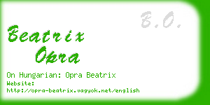 beatrix opra business card